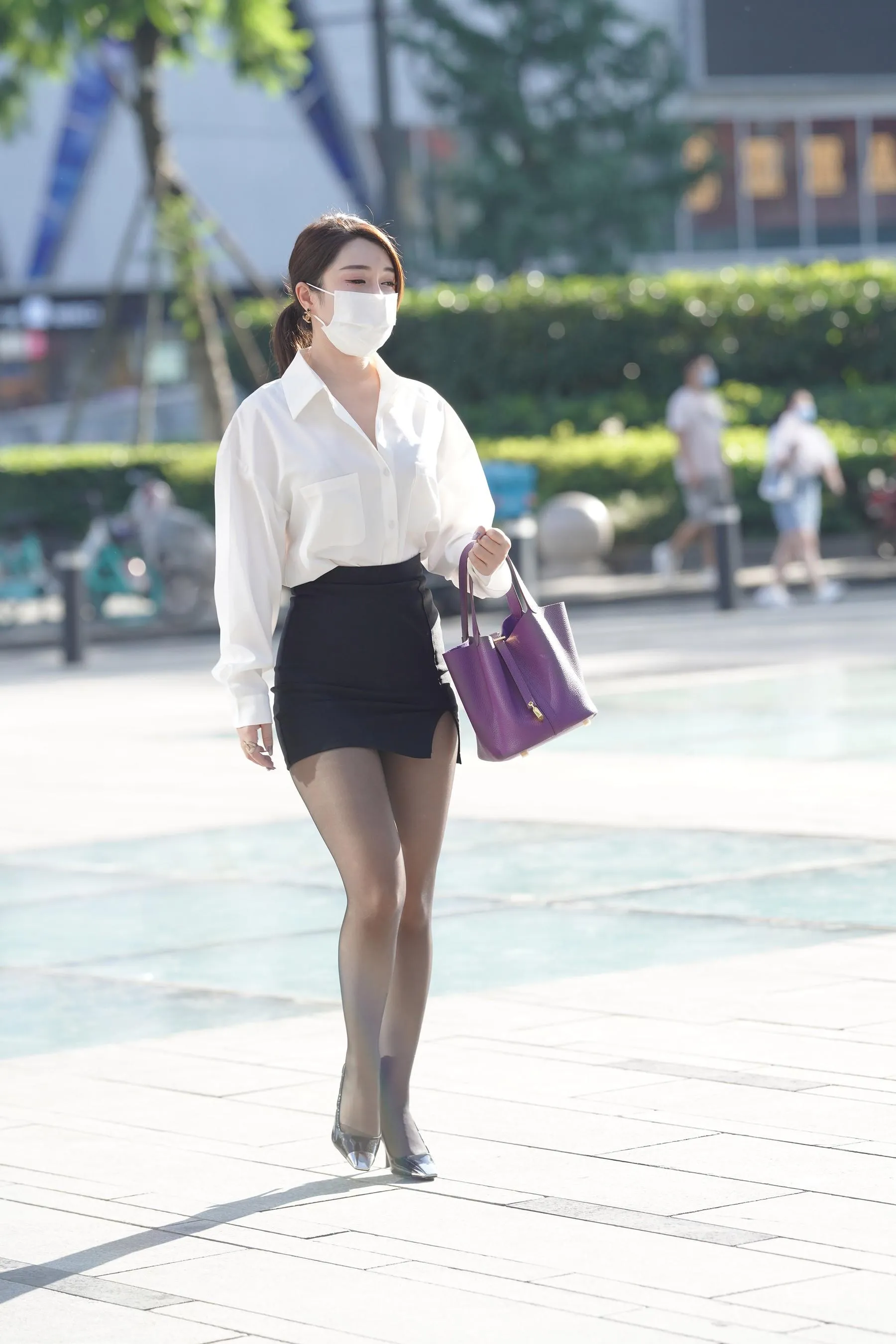 魔镜街拍 NO.184 街拍黑丝包臀裙小姐姐 [137P]插图5